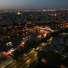 Parīzes nakts panorāma no Eifeļa torņa